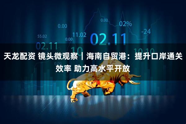 天龙配资 镜头微观察｜海南自贸港：提升口岸通关效率 助力高水平开放
